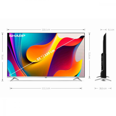 Телевiзор Sharp 4T-C55FP1EL2AB Телевiзор Sharp 4T-C55FP1EL2AB