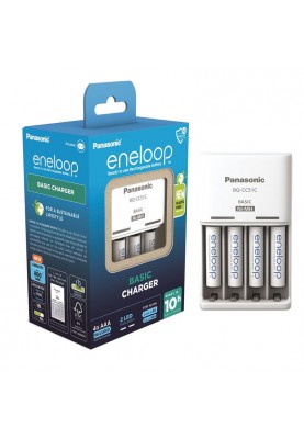 Зарядний пристрій Panasonic Basic Charger BQ-CC51 + Eneloop 4xAAA 800 mAh plastic free pack (K-KJ51MCD04E)