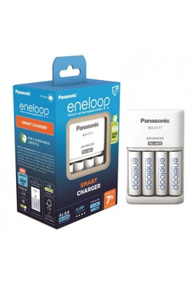 Зарядний пристрій Panasonic Eneloop Advanced BQ-CC17 + Eneloop 4xAA 2000 mAh plastic free pack (K-KJ17MCD40E)