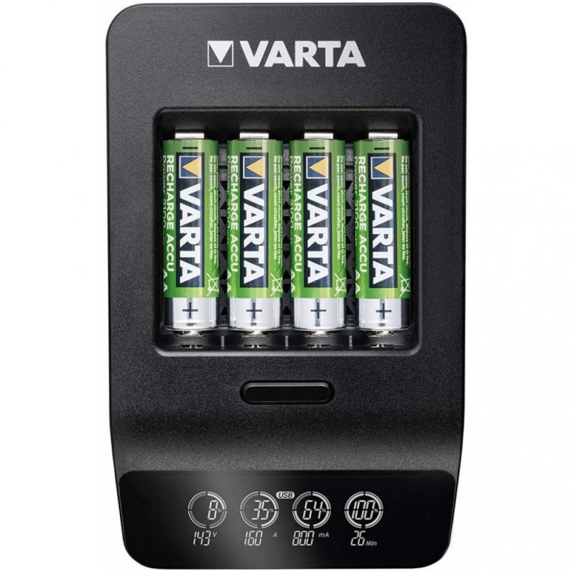 Зарядний пристрій Varta LCD Smart Charger+ EU 4x AA 2100 mAh (57684101441)