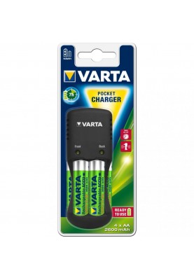 Зарядний пристрій Varta Pocket Charger + 4AA 2600 mAh NI-MH (57642101471)