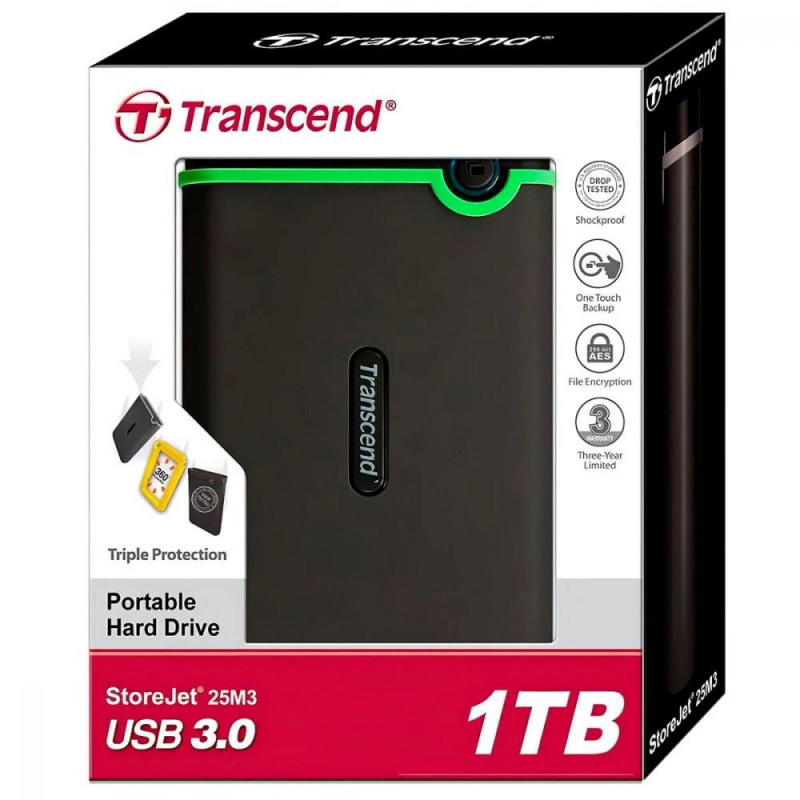 Жорсткий диск Transcend StoreJet 25M3S 1TB (TS1TSJ25M3S)