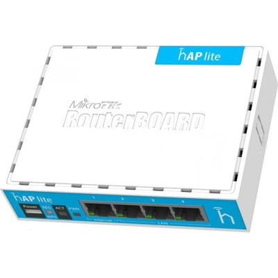 Бездротовий маршрутизатор (роутер) Mikrotik hAP lite classic (RB941-2nD)