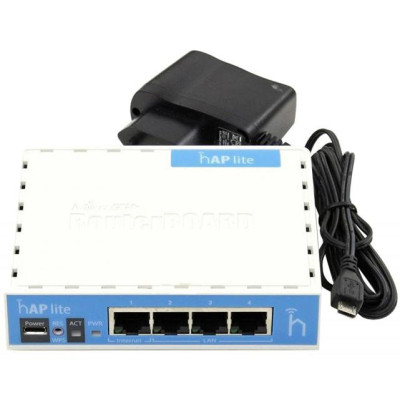 Бездротовий маршрутизатор (роутер) Mikrotik hAP lite classic (RB941-2nD)