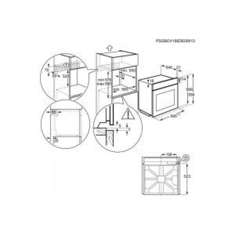 Духовка електрична Electrolux EOE8P39WV