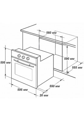 Духовка електрична Grunhelm GDG600W