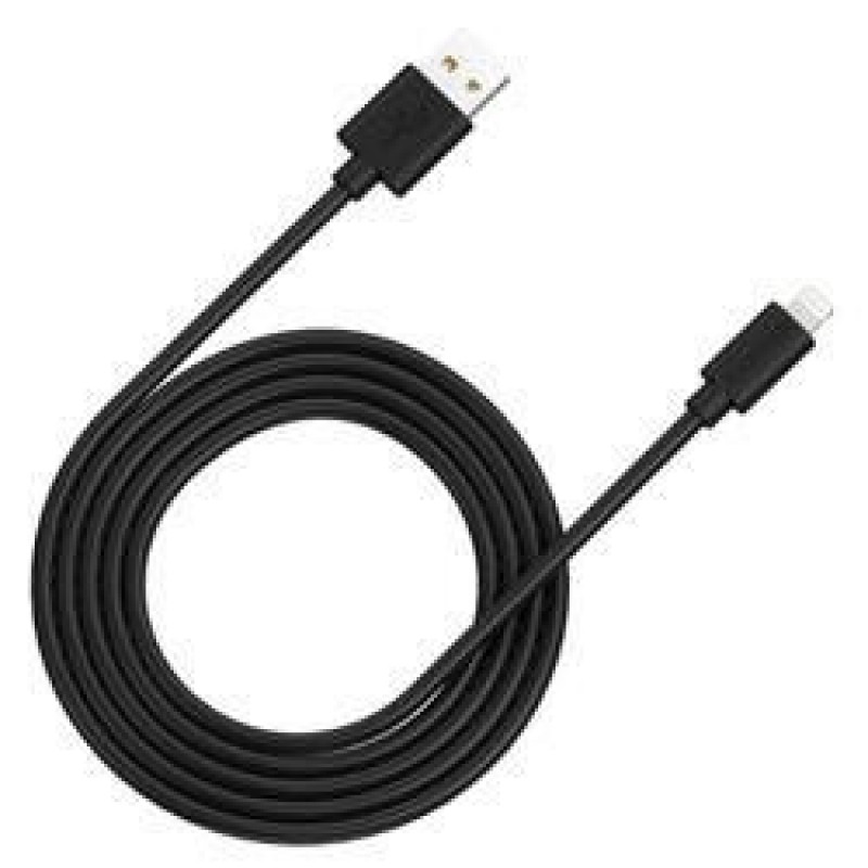 Кабель Lightning Canyon Charge & Sync USB-A to Lightning 2m Black (CNS-MFIC12B)