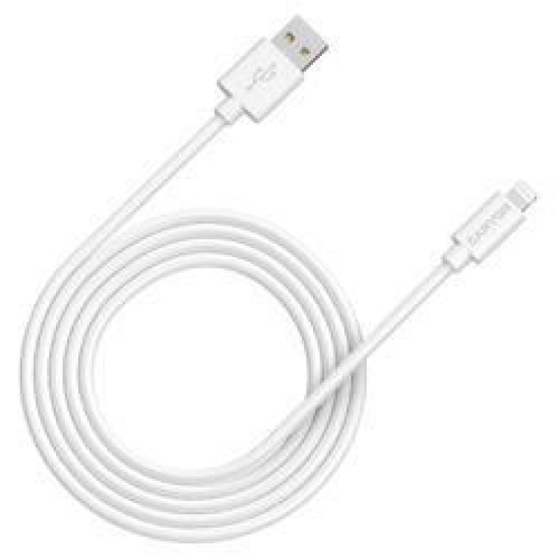 Кабель Lightning Canyon Charge & Sync USB-A to Lightning 2m White (CNS-MFIC12W)