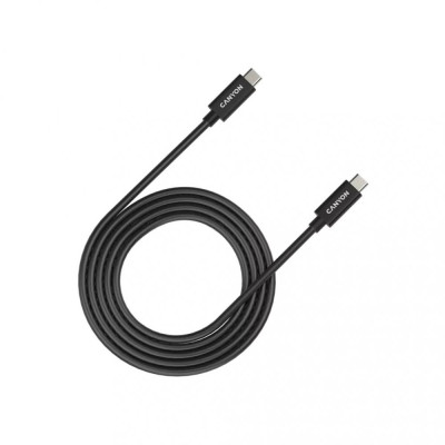 Кабель USB Type-C Canyon UC-42 Type C to Type-C 240W 2m Black (CNS-USBC42B)