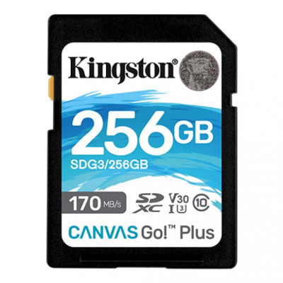 Карта пам'яті Kingston 256 GB SDXC class 10 UHS-I U3 Canvas Go! Plus SDG3/256GB