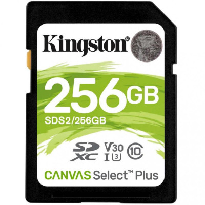 Карта пам'яті Kingston 256 GB SDXC Class 10 UHS-I U3 Canvas Select Plus SDS2/256GB