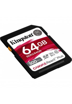 Карта пам'яті Kingston 64 GB SDXC Class 10 UHS-II U3 Canvas React Plus (SDR2/64GB)