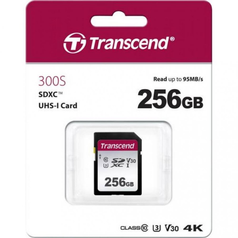 Карта пам'яті Transcend 256 GB SDXC UHS-I U3 300S TS256GSDC300S