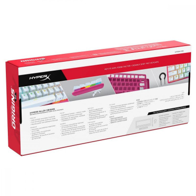 Клавіатура HyperX Alloy Origins 60 HX Red USB Pink (572Y6AA)