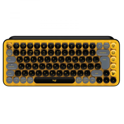 Клавіатура Logitech POP Keys Wireless Mechanical Keyboard UA Blast Yellow (920-010735) Клавіатура Logitech POP Keys Wireless Mechanical Keyboard UA Blast Yellow (920-010735)