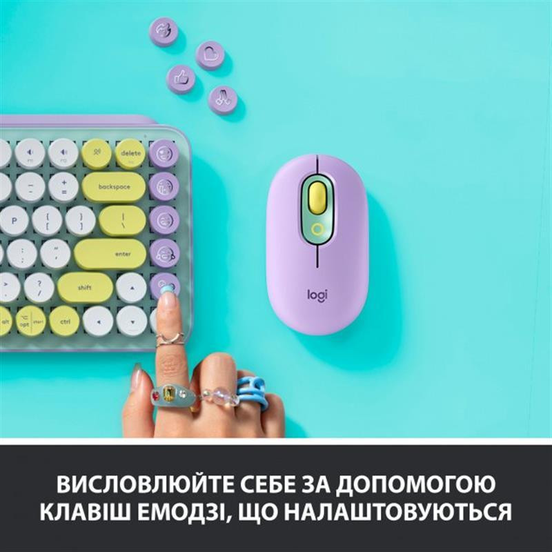 Клавіатура Logitech POP Keys Wireless Mechanical Keyboard UA Daydream Mint (920-010736)