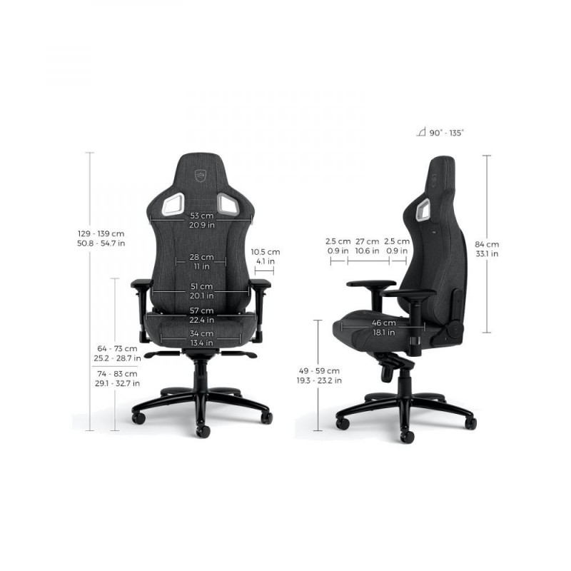 Комп'ютерне крісло для геймера Noblechairs Epic Series TX Anthracite (NBL-EPC-TX-ATC)