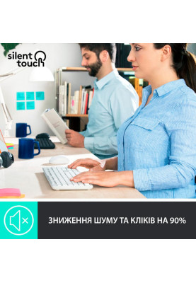 Комплект (клавіатура + миша) Logitech MK295 Silent Off-White UA (920-009824)