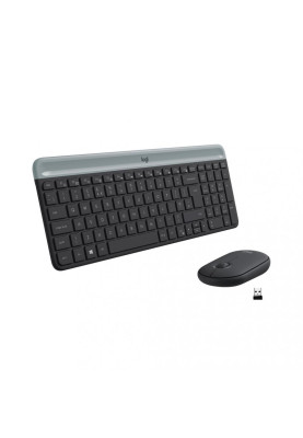 Комплект (клавіатура + миша) Logitech MK470 Wireless Slim Graphite UA (920-009204)