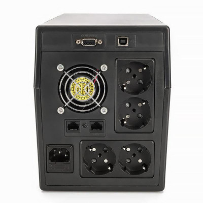 Лінійно-інтерактивний ДБЖ Digitus Line-Interactive 1500VA/900W LCD 4xSchuko RJ45 RS232 USB (DN-170075)