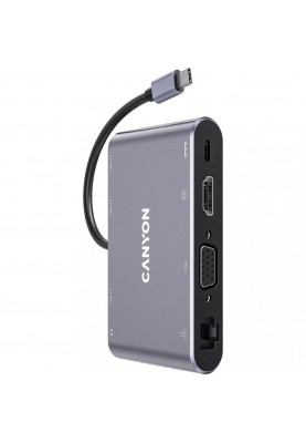 Мультипортовий адаптер Canyon 8 port USB-C Hub DS-14 (CNS-TDS14)