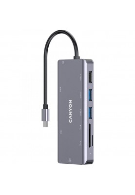 Мультипортовий адаптер Canyon 9 Port USB-C Hub DS-11 (CNS-TDS11)