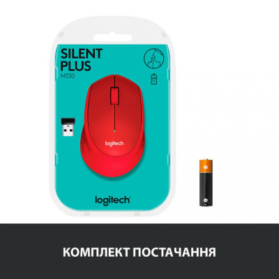 Миша Logitech M330 Silent Plus Red (910-004911)