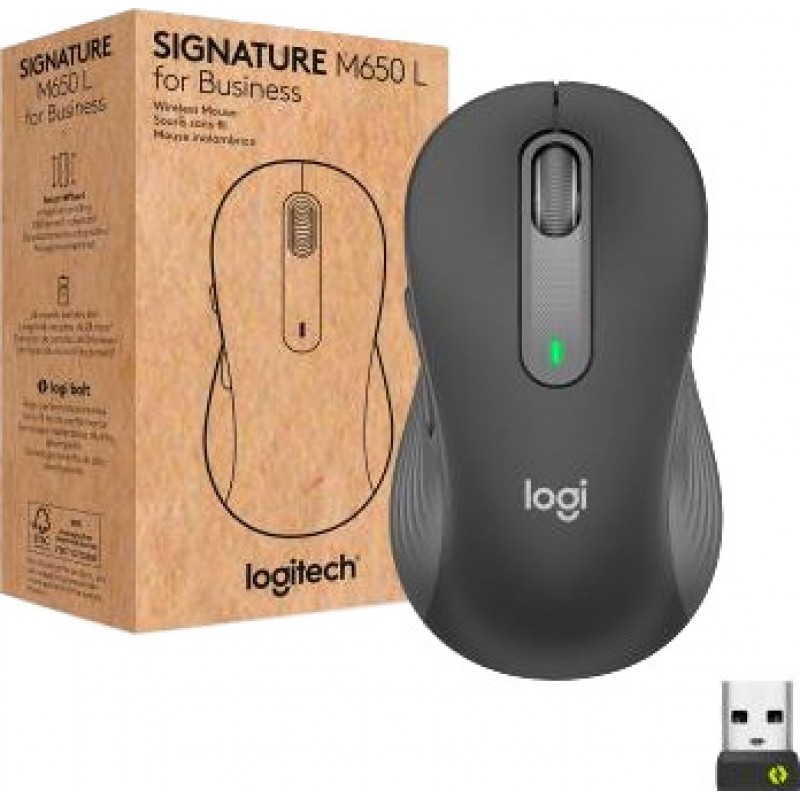 Миша Logitech Signature M650 L Wireless Mouse for Business Graphite (910-006348)