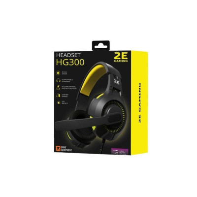 Навушники з мікрофоном 2E HG300 LED 3.5mm Black (2E-HG300BK)