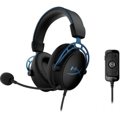 Навушники із мікрофоном HyperX Cloud Alpha S Blue (HX-HSCAS-BL)
