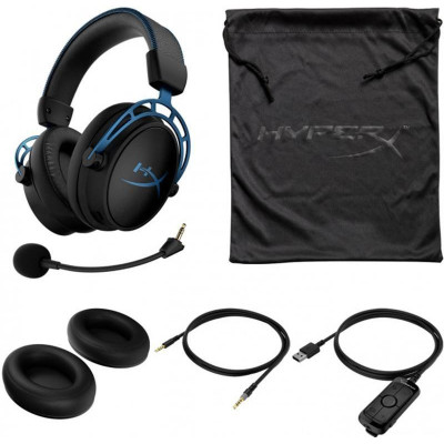Навушники із мікрофоном HyperX Cloud Alpha S Blue (HX-HSCAS-BL)