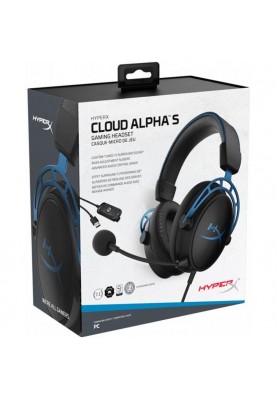 Навушники із мікрофоном HyperX Cloud Alpha S Blue (HX-HSCAS-BL)