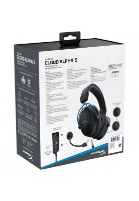 Навушники із мікрофоном HyperX Cloud Alpha S Blue (HX-HSCAS-BL)