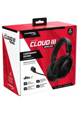 Навушники з мікрофоном HyperX Cloud III Wireless Black (77Z45AA)