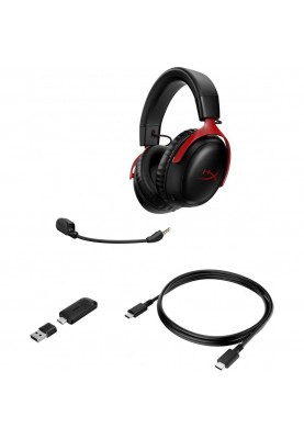 Навушники з мікрофоном HyperX Cloud III Wireless Black/Red (77Z46AA)