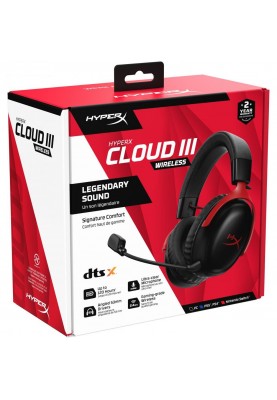 Навушники з мікрофоном HyperX Cloud III Wireless Black/Red (77Z46AA)