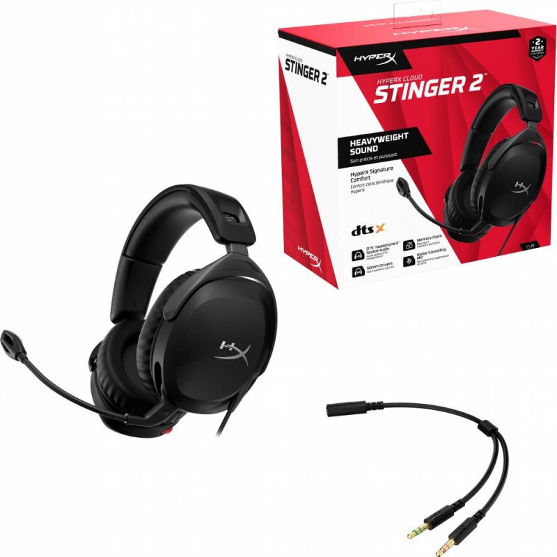 Навушники з мікрофоном HyperX Cloud Stinger 2 Wired Black (519T1AA)