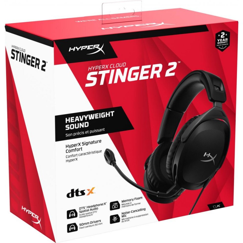 Навушники з мікрофоном HyperX Cloud Stinger 2 Wired Black (519T1AA)