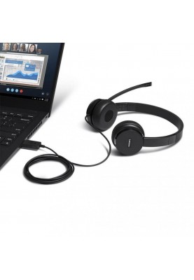 Навушники із мікрофоном Lenovo 100 Stereo USB Headset Black (4XD0X88524)