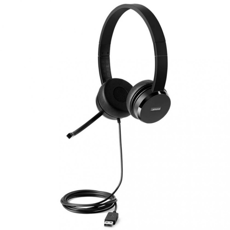 Навушники із мікрофоном Lenovo 100 Stereo USB Headset Black (4XD0X88524)