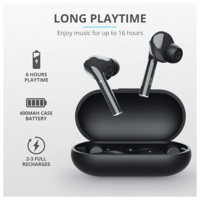 Навушники TWS Trust Nika Touch True Wireless Mic Black (23554)