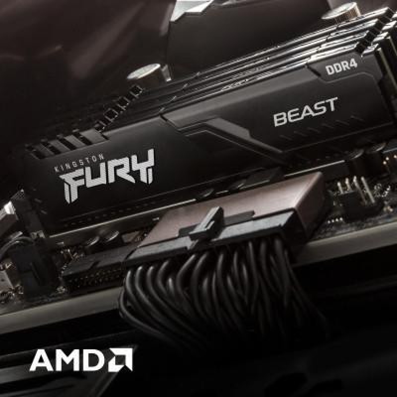 Пам'ять для настільних комп'ютерів Kingston FURY 16 GB DDR4 3600 MHz Beast Black (KF436C18BB/16)