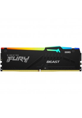 Пам'ять для настільних комп'ютерів Kingston FURY 16 GB DDR5 6000 MHz Beast RGB (KF560C40BBA-16)