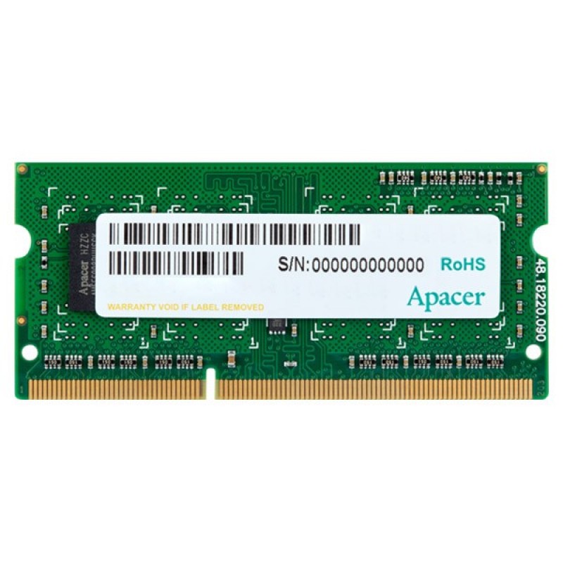 Пам'ять для ноутбуків Apacer 8 GB SO-DIMM DDR3L 1600 MHz (DV.08G2K.KAM)