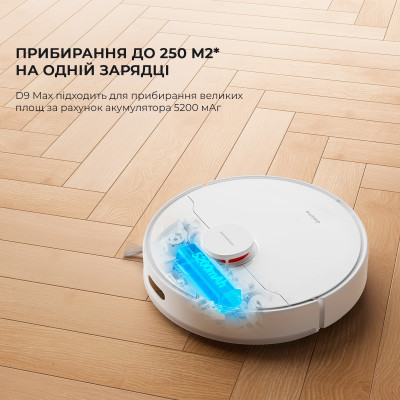 Робот-пилосос з вологим прибиранням Dreame D9 MAX White
