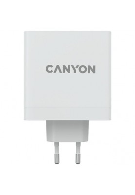 Зарядний пристрій Canyon H-140-01 GaN PD 140W QC 3.0 30W White (CND-CHA140W01)