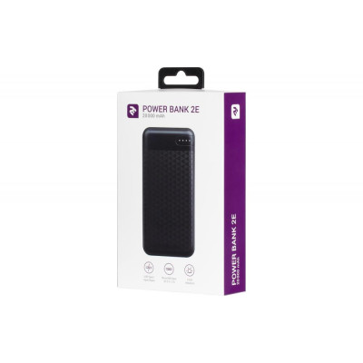 Зовнішній акумулятор (павербанк) 2E 20000mAh, PD+QC 3.0 18W, black (2E-PB2004PD-BLACK)