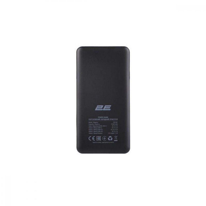 Зовнішній акумулятор (павербанк) 2E Power Bank Wireless 10000 mAh 20W Black (2E-PB1001-BLACK)