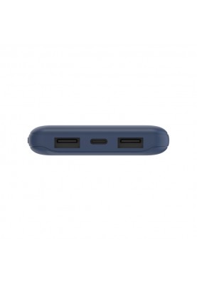 Зовнішній акумулятор (павербанк) Belkin 10000mAh 15W Dual USB-A USB-C Blue (BPB011BTBL)
