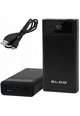 Зовнішній акумулятор (павербанк) BLOW 40000 mAh USB-C 2xUSB Black (PB40AB)